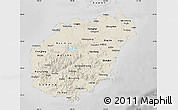Shaded Relief Map of Hainan, desaturated
