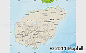 Shaded Relief Map of Hainan, physical outside