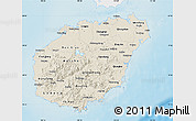 Shaded Relief Map of Hainan, single color outside