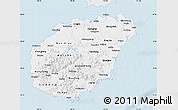 Silver Style Map of Hainan, single color outside