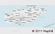 Gray Panoramic Map of Hainan