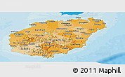 Political Shades Panoramic Map of Hainan