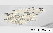 Shaded Relief Panoramic Map of Hainan, desaturated