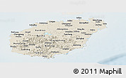 Shaded Relief Panoramic Map of Hainan, lighten