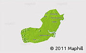 Physical 3D Map of Qionghai, cropped outside