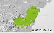 Physical 3D Map of Qionghai, lighten, desaturated