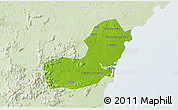 Physical 3D Map of Qionghai, lighten