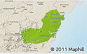 Physical 3D Map of Qionghai, shaded relief outside