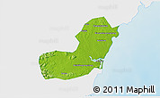 Physical 3D Map of Qionghai, single color outside