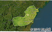 Satellite 3D Map of Qionghai, darken