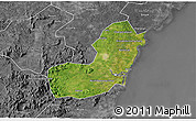 Satellite 3D Map of Qionghai, desaturated