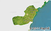 Satellite 3D Map of Qionghai, single color outside
