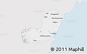 Silver Style 3D Map of Qionghai, single color outside