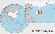 Gray Location Map of Qionghai, highlighted country