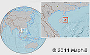 Gray Location Map of Qionghai, hill shading