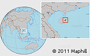 Gray Location Map of Qionghai