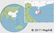 Savanna Style Location Map of Qionghai, highlighted country