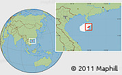 Savanna Style Location Map of Qionghai, highlighted parent region