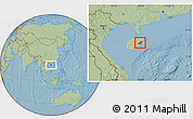 Savanna Style Location Map of Qionghai, hill shading