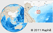 Shaded Relief Location Map of Qionghai, highlighted country