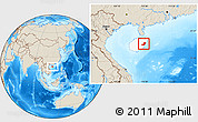 Shaded Relief Location Map of Qionghai, highlighted parent region