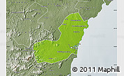 Physical Map of Qionghai, semi-desaturated
