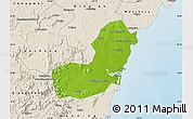 Physical Map of Qionghai, shaded relief outside