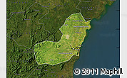 Satellite Map of Qionghai, darken