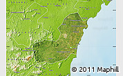 Satellite Map of Qionghai, physical outside
