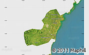 Satellite Map of Qionghai, single color outside