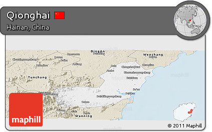 Classic Style Panoramic Map of Qionghai