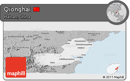 Gray Panoramic Map of Qionghai