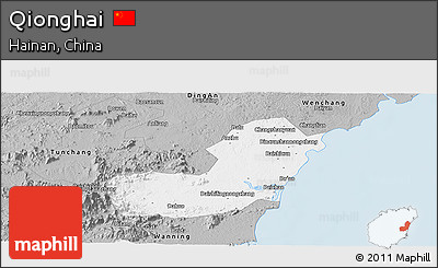 Gray Panoramic Map of Qionghai