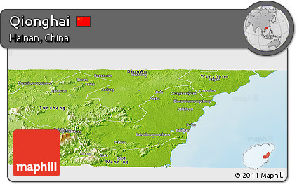 Physical Panoramic Map of Qionghai