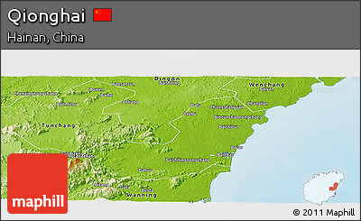 Physical Panoramic Map of Qionghai