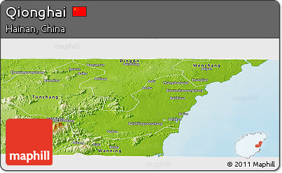 Physical Panoramic Map of Qionghai