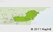 Physical Panoramic Map of Qionghai, lighten