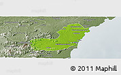 Physical Panoramic Map of Qionghai, semi-desaturated