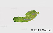 Satellite Panoramic Map of Qionghai, cropped outside
