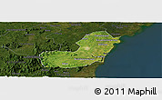 Satellite Panoramic Map of Qionghai, darken