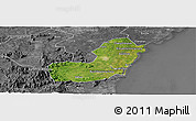 Satellite Panoramic Map of Qionghai, desaturated
