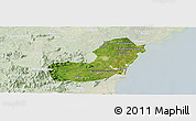 Satellite Panoramic Map of Qionghai, lighten