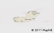 Shaded Relief Panoramic Map of Qionghai, cropped outside