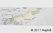 Shaded Relief Panoramic Map of Qionghai, desaturated