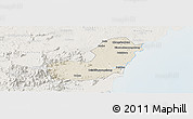 Shaded Relief Panoramic Map of Qionghai, lighten