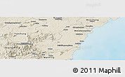 Shaded Relief Panoramic Map of Qionghai