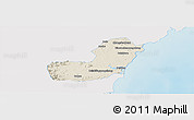 Shaded Relief Panoramic Map of Qionghai, single color outside