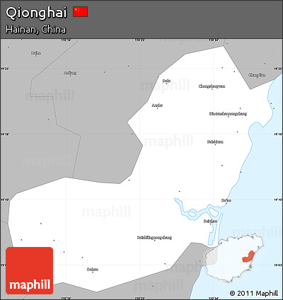 Gray Simple Map of Qionghai