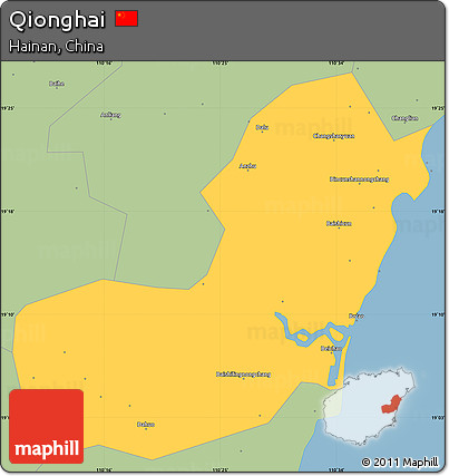 Savanna Style Simple Map of Qionghai