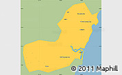 Savanna Style Simple Map of Qionghai, single color outside